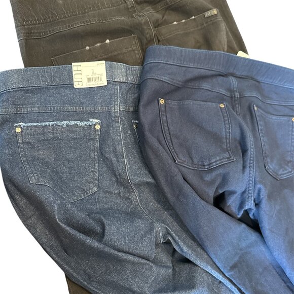 New w/ Tags 3 Pairs of HUE Brand Jeans Leggings - Picture 2 of 10